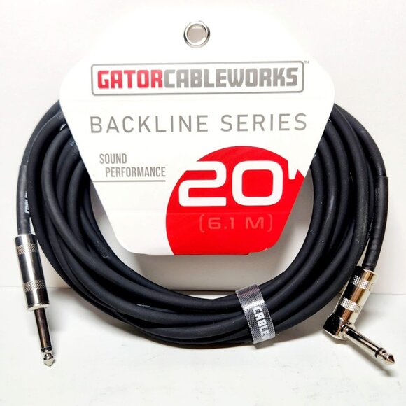 NEW 20' Electric Guitar Cable Cableworks Gator Cases Backline Series Standard 20 - Picture 1 of 7